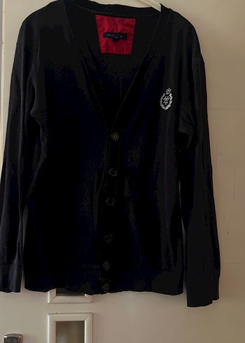 Tommy Hilfiger Siklik Ve Rahatlik Siyah V Yaka Triko Hirka