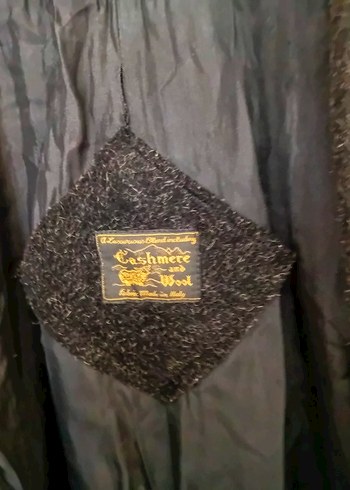 Düğmeli Siyah Uzun Kadın Yün Kaban - Görsel 5