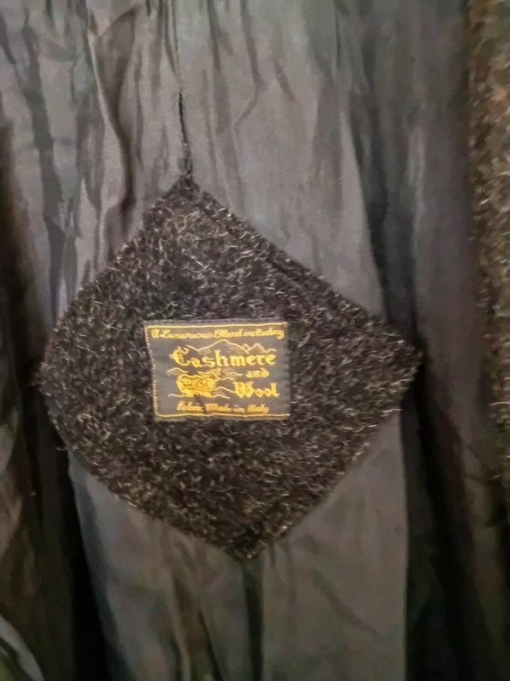 Düğmeli Siyah Uzun Kadın Yün Kaban - Görsel 5