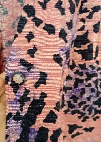 Desenli Bohem Kadın Kimono Gömlek - Görsel 2