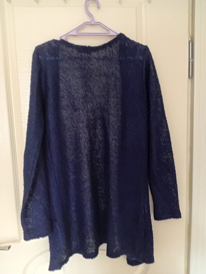 Kadın Lacivert Örgü  Hırka - Görsel 2