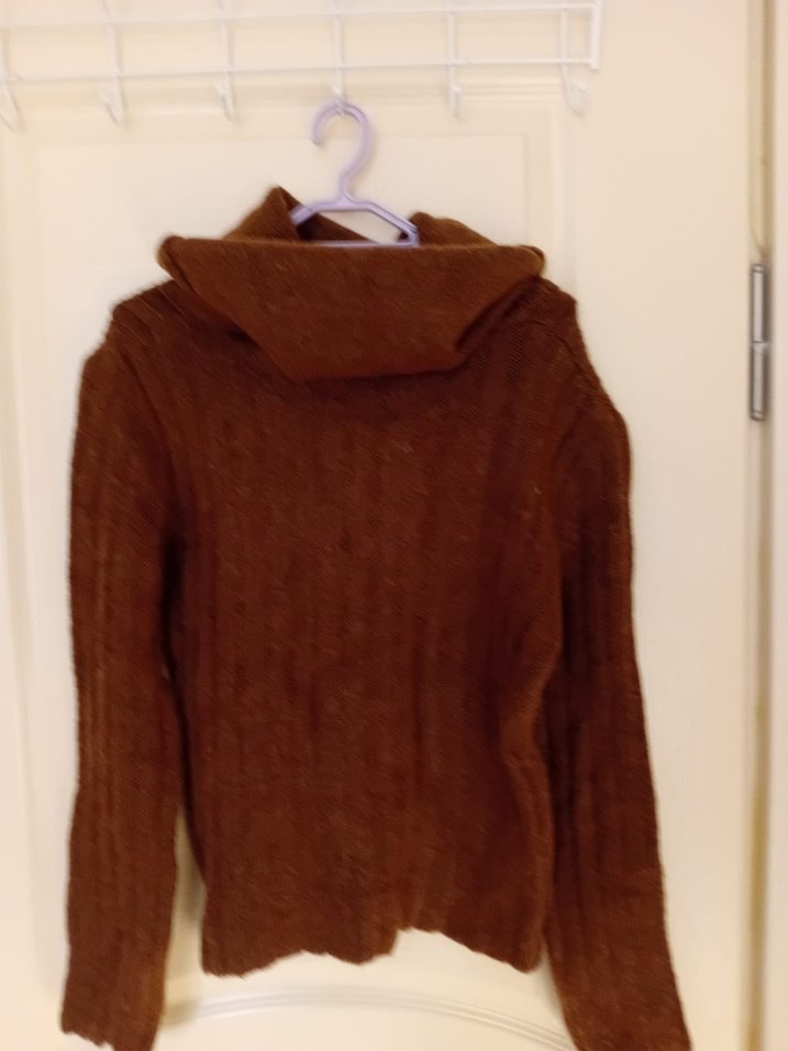 Kahverengi Triko Boğazlı Kadın Kazak - Görsel 2