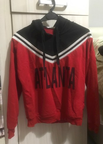 Kırmızı Kapüşonlu Atlanta Sweatshirt - Görsel 2