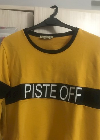 Sarı Kadın Baskılı Sweatshirt - Görsel 2