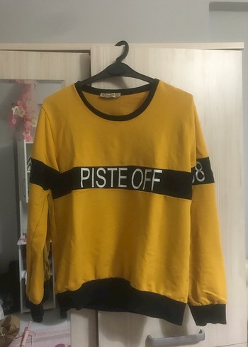 Sarı Kadın Baskılı Sweatshirt - Görsel 3