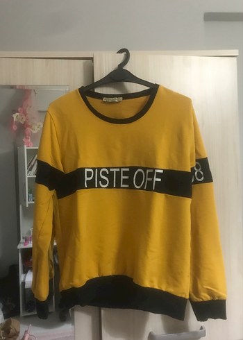 Sarı Kadın Baskılı Sweatshirt - Görsel 4