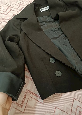 Düğmeli siyah Kadın Blazer Ceket