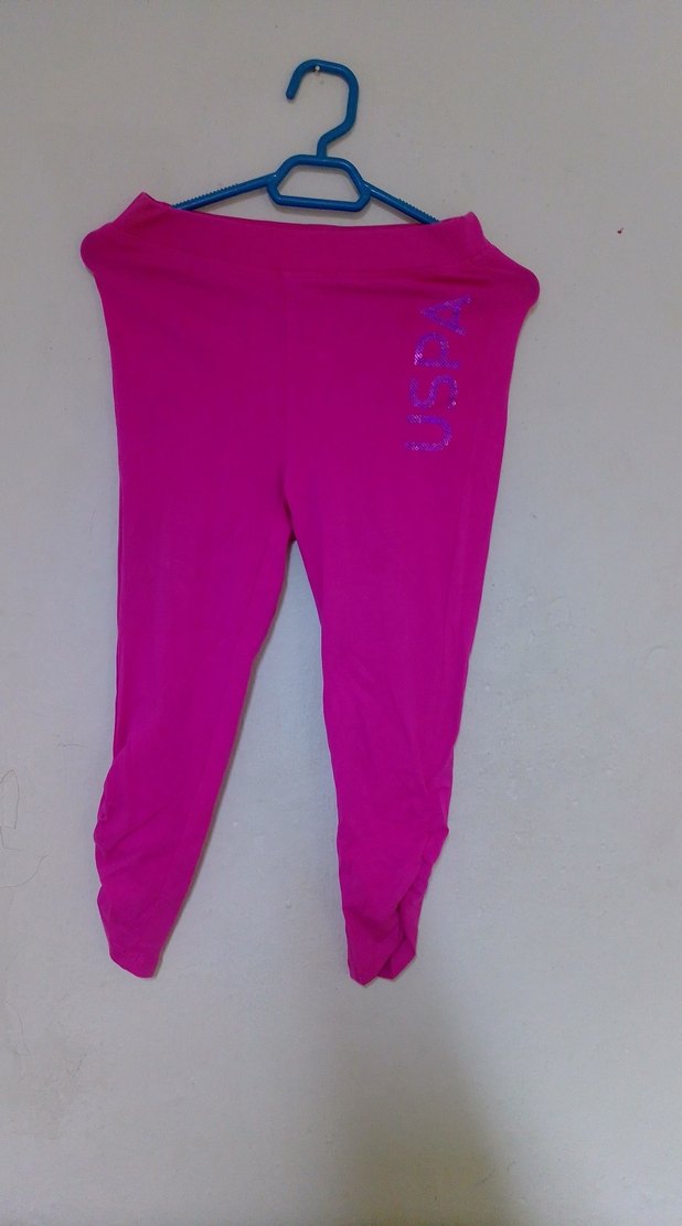 Pembe Kız Çocuk Dar Kesim Tayt - Görsel 2