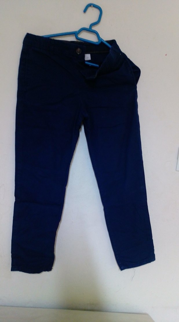 Erkek Lacivert Bol Kesim Kot Pantolon - Görsel 3