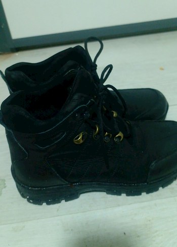 Siyah Bağcıklı Erkek kadın  Kauçuk Bot - Görsel 2