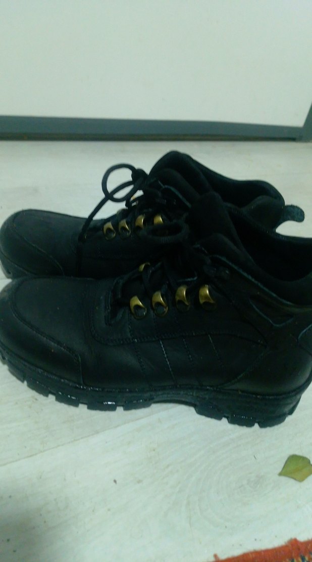 Siyah Bağcıklı Erkek kadın  Kauçuk Bot - Görsel 4