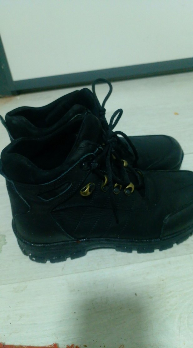 Siyah Bağcıklı Erkek kadın  Kauçuk Bot - Görsel 2