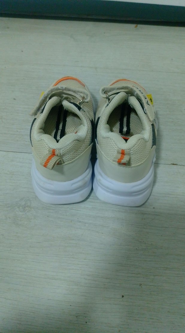 Beyaz Erkek Çocuk Spor Ayakkabı Velcro - Görsel 3