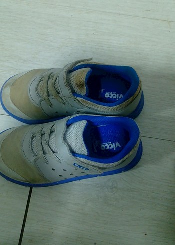 Gri Beyaz Erkek Çocuk Spor Ayakkabısı Velcro - Görsel 7