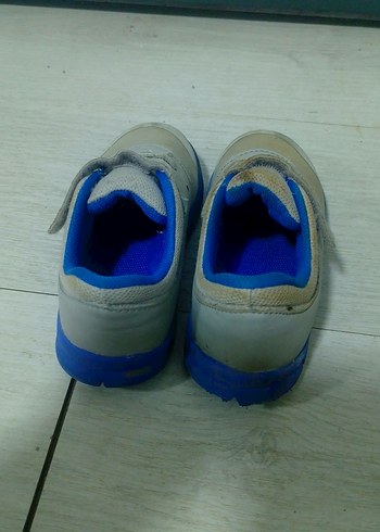 Gri Beyaz Erkek Çocuk Spor Ayakkabısı Velcro - Görsel 4