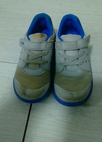 Gri Beyaz Erkek Çocuk Spor Ayakkabısı Velcro - Görsel 2