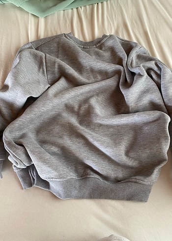 Diğer Gri Baskılı Kadın Sweatshirt