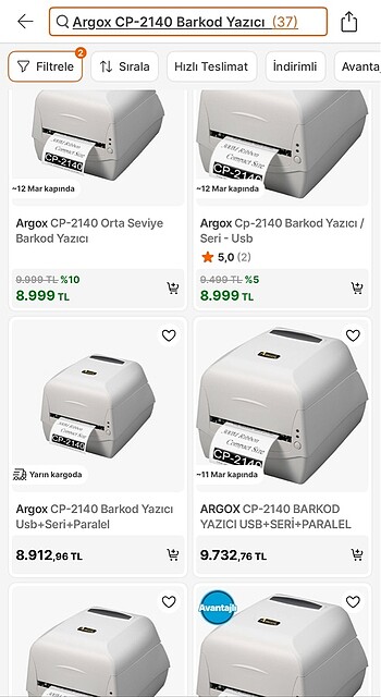 Hp Argox CP-2140 Barkod Etiket Yazıcı