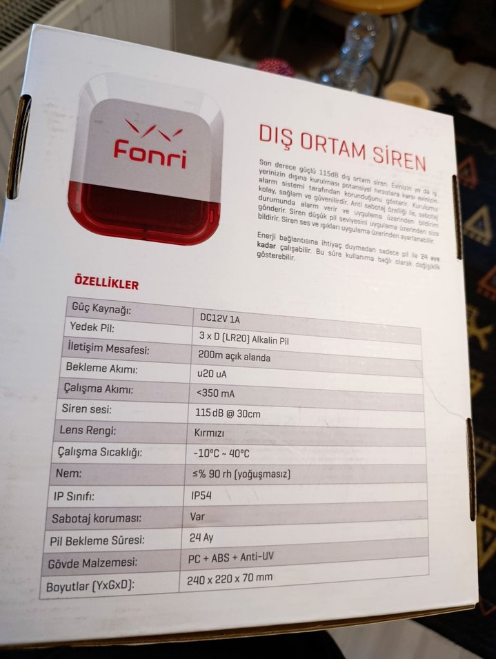 Fonri Dış Ortam Sireni DJD02A - Görsel 3