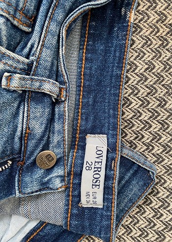 Mavi Desenli Kadın Kot Pantolon - Görsel 4