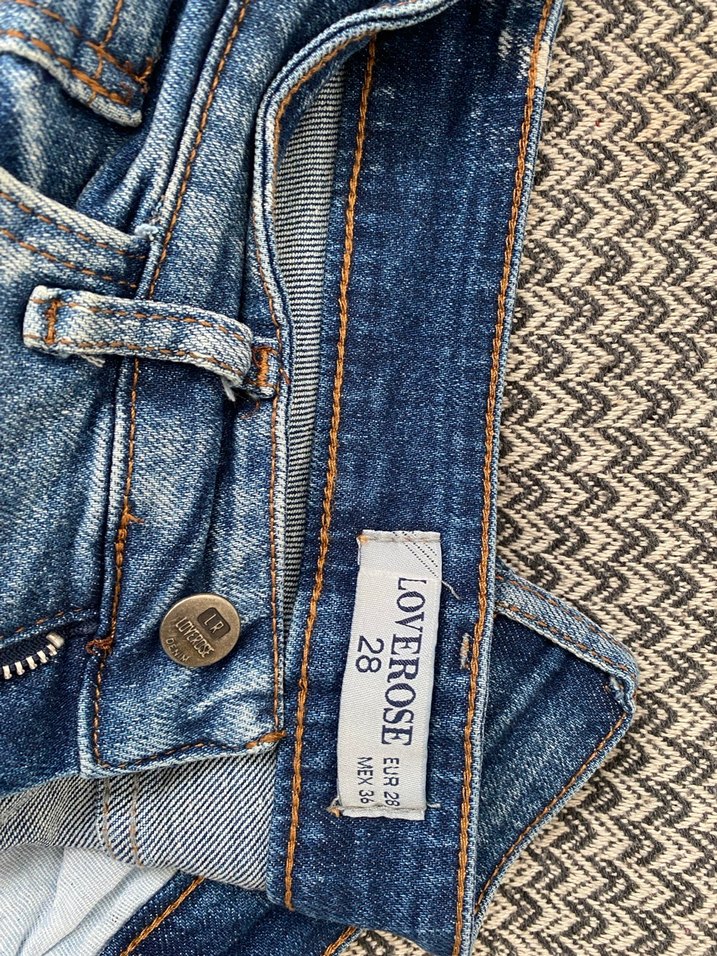 Mavi Desenli Kadın Kot Pantolon - Görsel 4