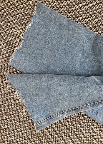 Fermuarlı Mavi Kadın Denim Pantolon - Görsel 4