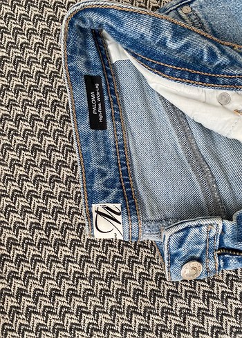 Fermuarlı Mavi Kadın Denim Pantolon - Görsel 2