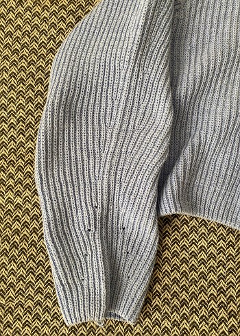 Gri Triko Kadın Kazak Uzun Kollu - Görsel 3