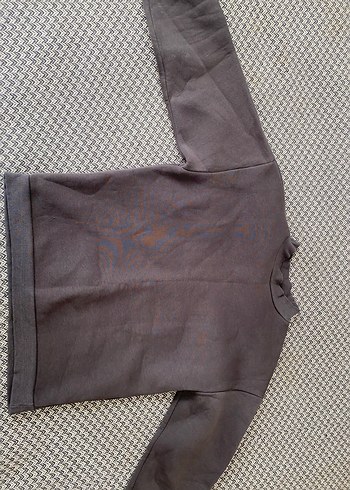 Kapüşonlu unisex Gri Yünlü Sıcak Sweatshirt - Görsel 2