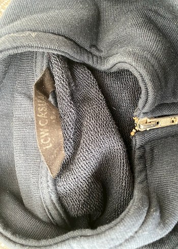 Erkek Lacivert Yarım Fermuarlı Yüksek Yakalı Sweatshirt - Görsel 2