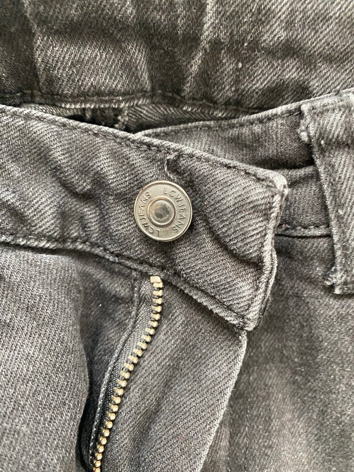 Gri Kadın Kot Pantolon Kemerli Midi Boy ispnyol paça - Görsel 4