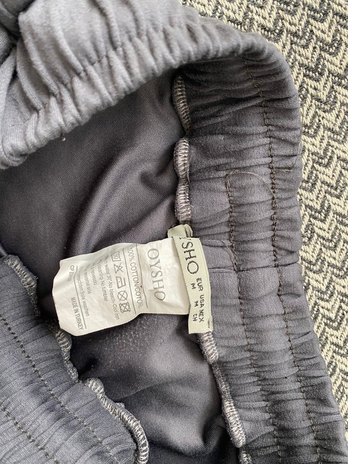 Gri Rahat Kesim Kadın Kumaş Pantolon oysho - Görsel 3