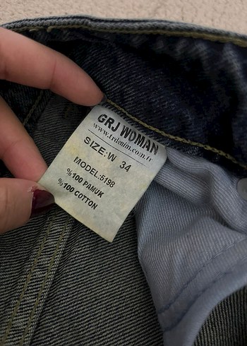 Mavi Bol Kesim Midi Kot Pantolon - Görsel 3