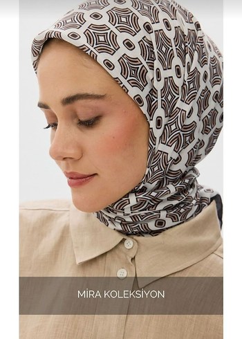 Mira Koleksiyon siyah Desenli Kadın eşarp