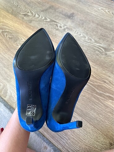 37 Beden mavi Renk Stiletto ayakkabı
