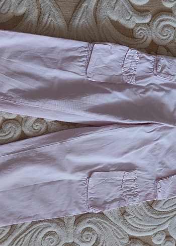 Pembe Düğmeli Rahat Kesim cocuk Pantolon