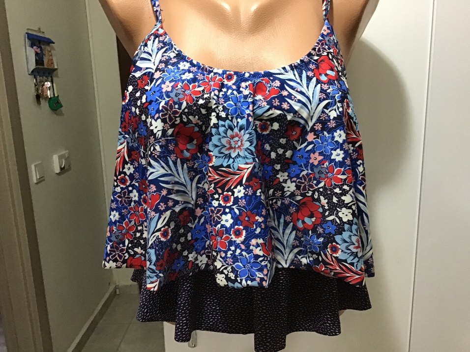 Çiçek Desenli Bohem Mini Bluz - Görsel 4