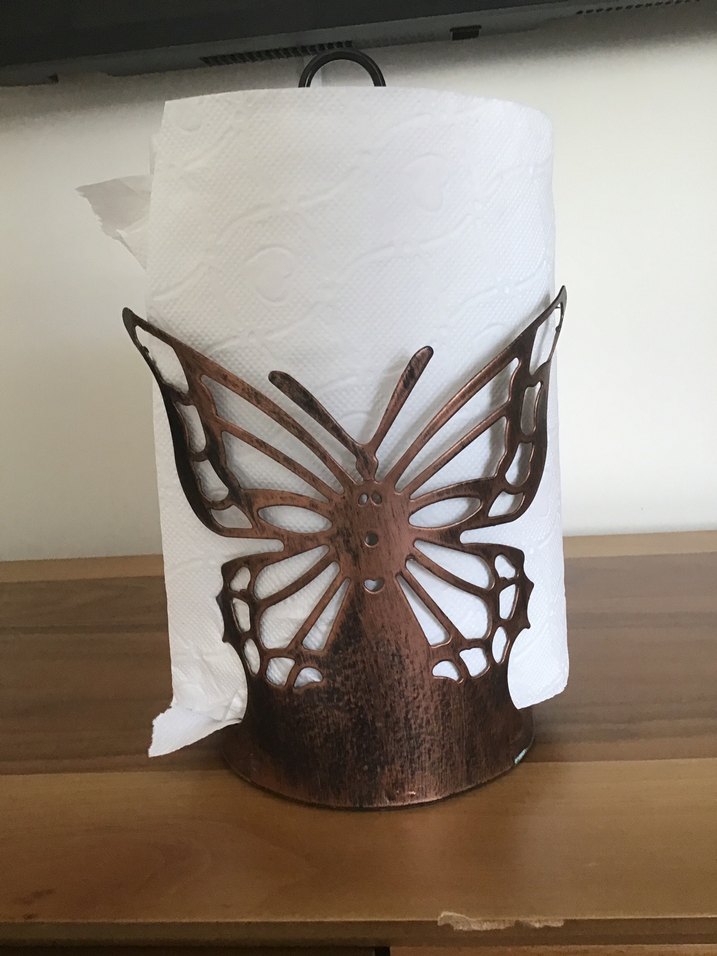 Kelebek Desenli Kahverengi  peçetelik - Görsel 2