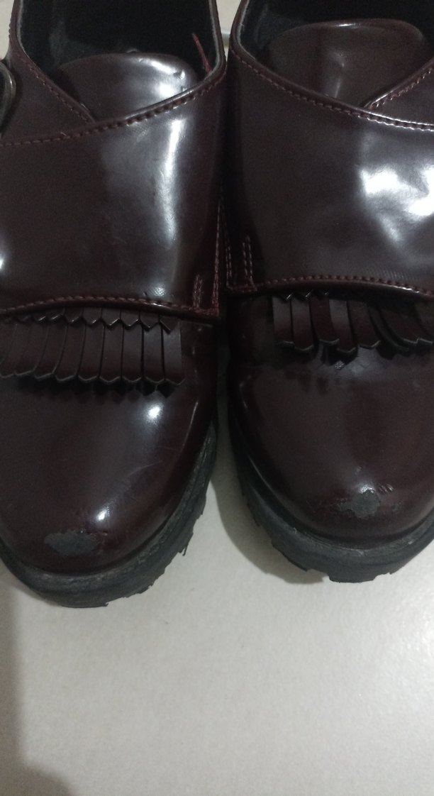 Bordo Deri Tokalı ErkekKlasik Ayakkabı - Görsel 3