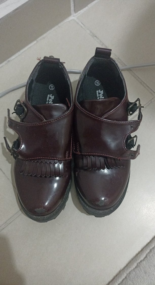 Bordo Deri Tokalı ErkekKlasik Ayakkabı - Görsel 2