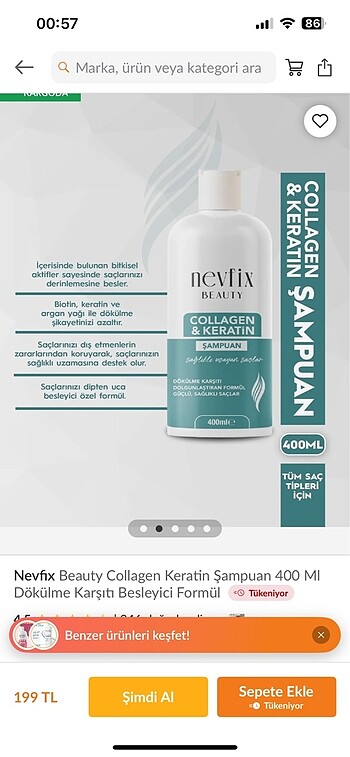 Nevfix şampuan