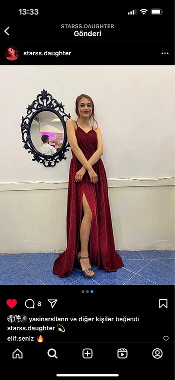 Kırmızı abiye elbise