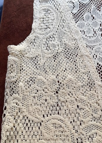 American Vintage Bej Dantel Bohem Kadın Yelek #vintage#yelek