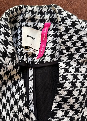 42 Beden Düğmeli Desenli Kadın Blazer Ceket #blazer #koton