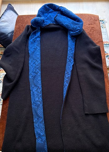 Uzun Mavi Gotik Hırka #hırka #vintage