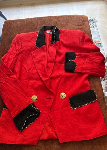 Kırmızı Vintage Kadın Blazer #blazer#ceket