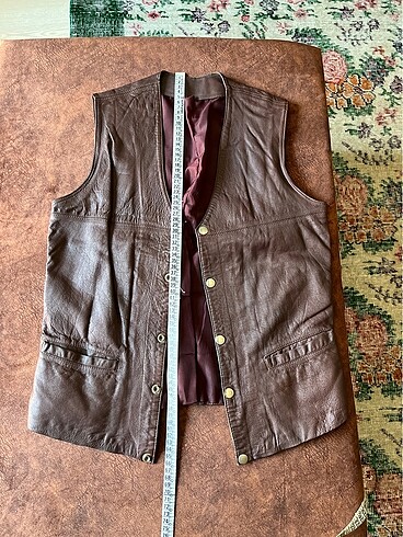 m Beden #vintage #deri#yelek