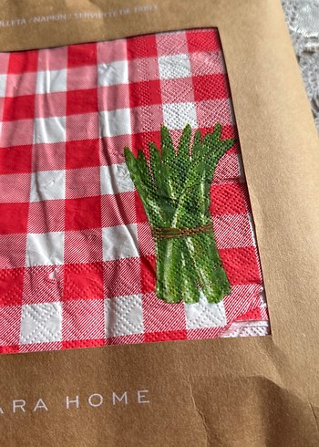 #zarahome kuşkonmaz desenli peçete #peçete - Görsel 2