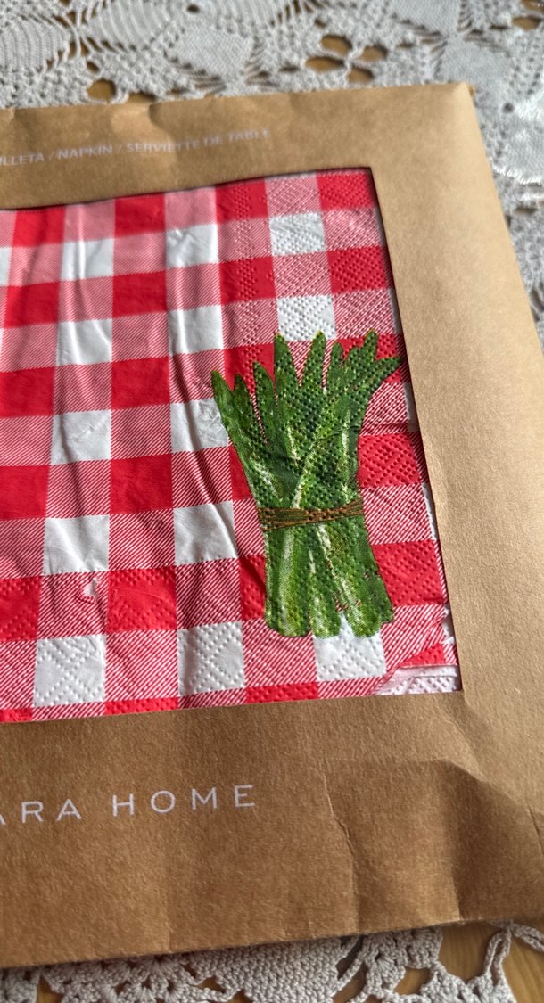 #zarahome kuşkonmaz desenli peçete #peçete - Görsel 2