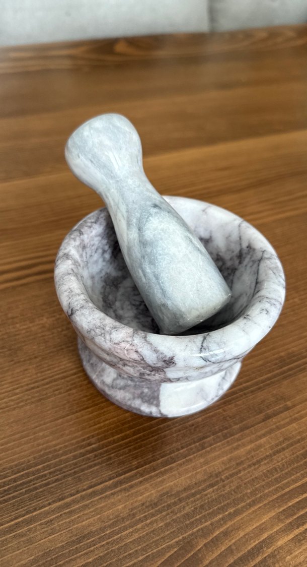 Gri Mermer Havan ve Tokmak #mermerhavan - Görsel 3